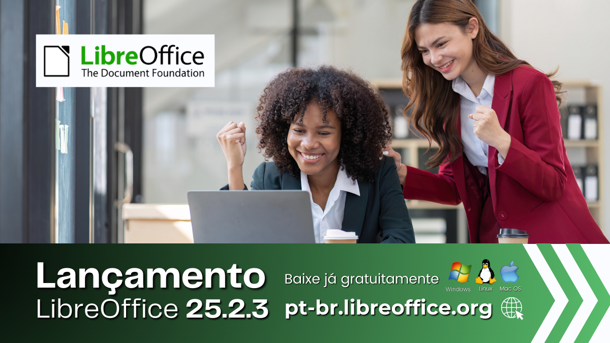 Lançamento do LibreOffice 25.2.3 – terceira versão da família 25.2
