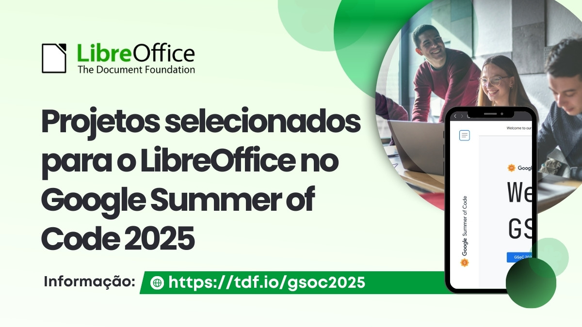 Projetos selecionados para o LibreOffice no Google Summer of Code 2025
